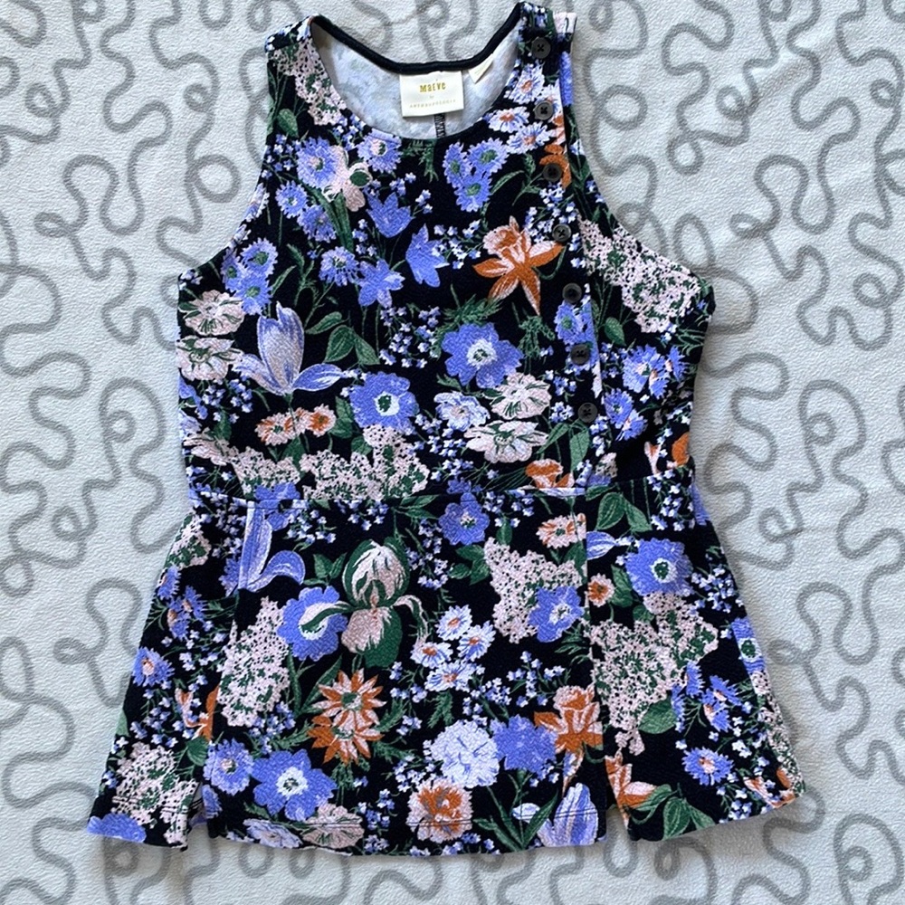 Anthropologie Maeve Floral Brenner Top